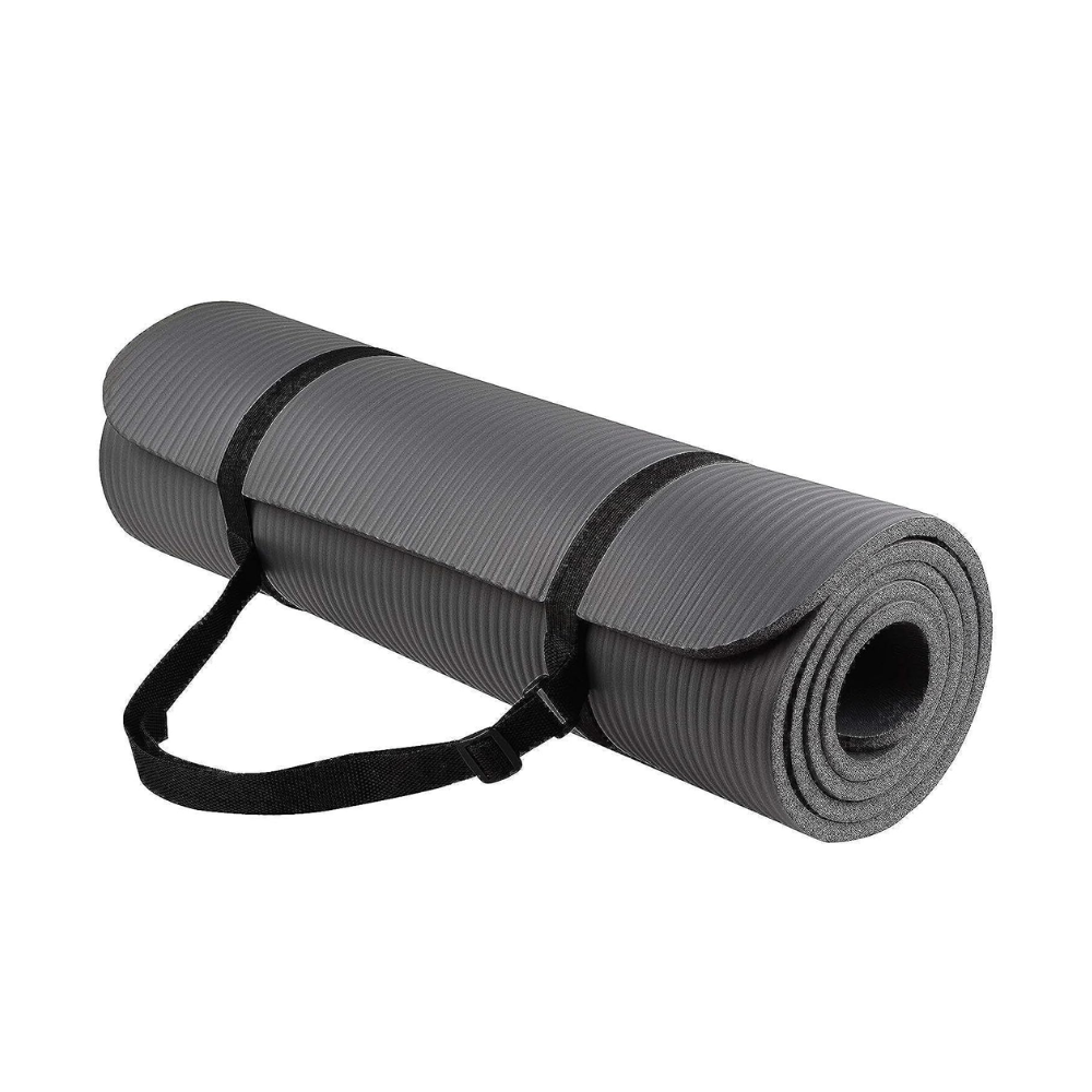 1/2-Inch Extra Thick High-Density Yoga Mat - All-Purpose, Anti-Tear with Carrying Strap & Blocks