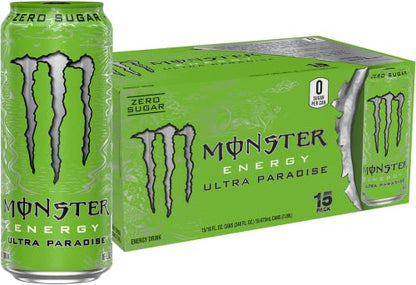 Monster Energy Zero Ultra, Sugar Free Energy Drink, 16 Fl oz (Pack of 15)