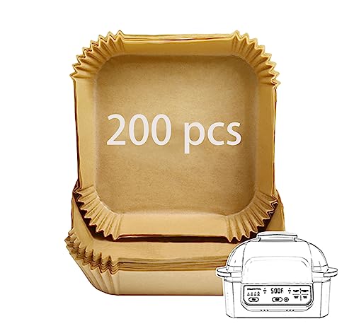 Disposable Air Fryer Liners - 100 Pcs Parchment Paper for Ninja & COSORI 2 Basket