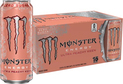 Monster Energy Zero Ultra, Sugar Free Energy Drink, 16 Fl oz (Pack of 15)