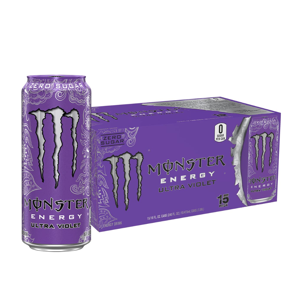 Monster Energy Zero Ultra, Sugar Free Energy Drink, 16 Fl oz (Pack of 15)