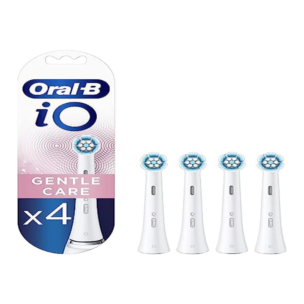 Oral-B iO Gentle Care Toothbrush Heads - Angled Bristles, 4 Pack