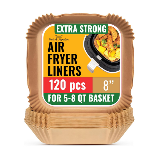 Air Fryer Paper Liners - 120 Pcs Non-Stick Disposable Liners, 8" for 5-8 Qt Basket