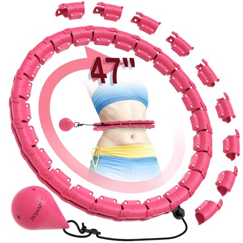 Weighted Hula Hoops for Adults - 47 Inch Fitness Hoop for Weight Loss