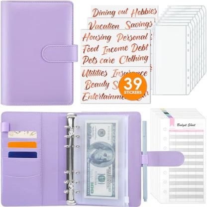 Budget Binder with Cash Envelopes - A6 Money Organizer & Stickers