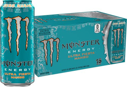 Monster Energy Zero Ultra, Sugar Free Energy Drink, 16 Fl oz (Pack of 15)