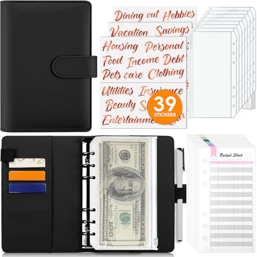 Budget Binder with Cash Envelopes - A6 Money Organizer & Stickers