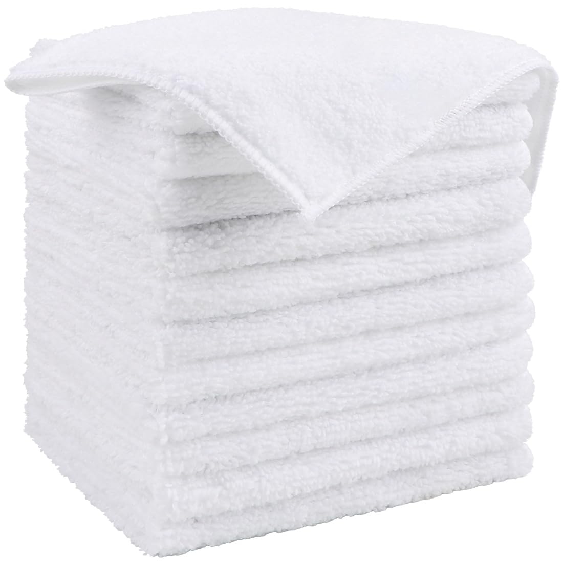 12-Pack Microfiber Cleaning Cloths - Assorted Colors, 11.5"x11.5"