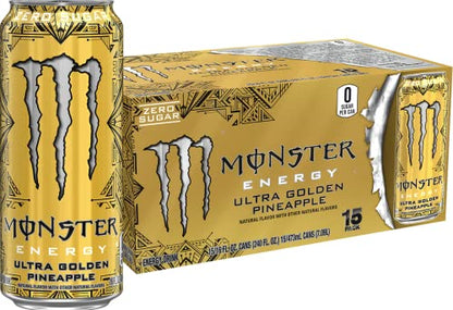 Monster Energy Zero Ultra, Sugar Free Energy Drink, 16 Fl oz (Pack of 15)