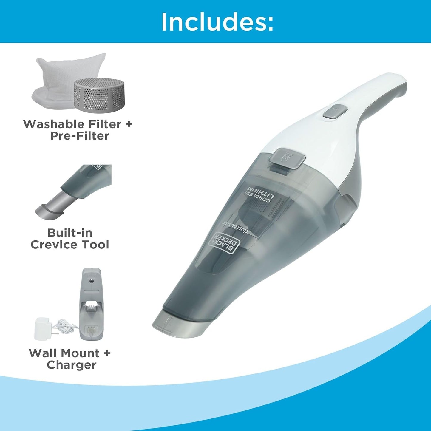 Dustbuster QuickClean Cordless Handheld Vacuum - Model HNVC215B10