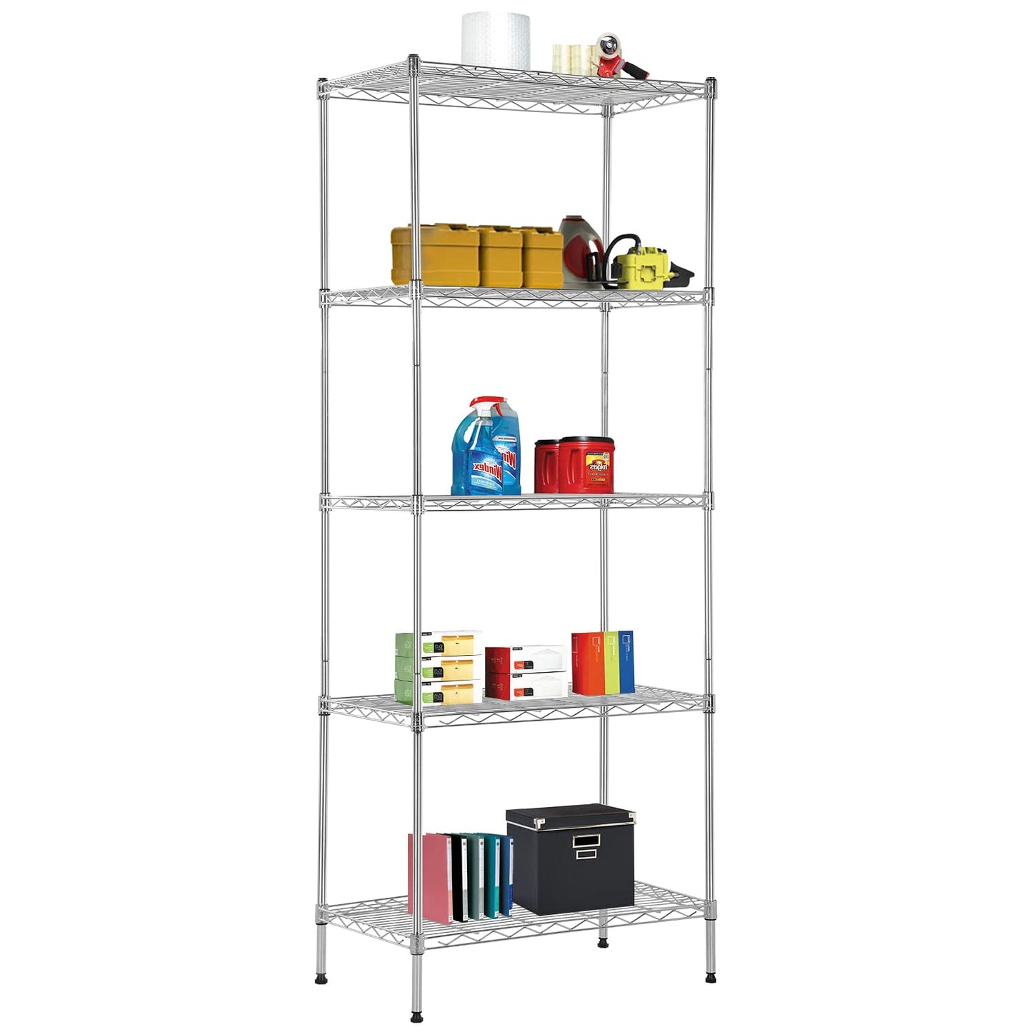 4-Tier Heavy Duty Metal Shelf - Adjustable Steel Rack, 1000 LBS Capacity