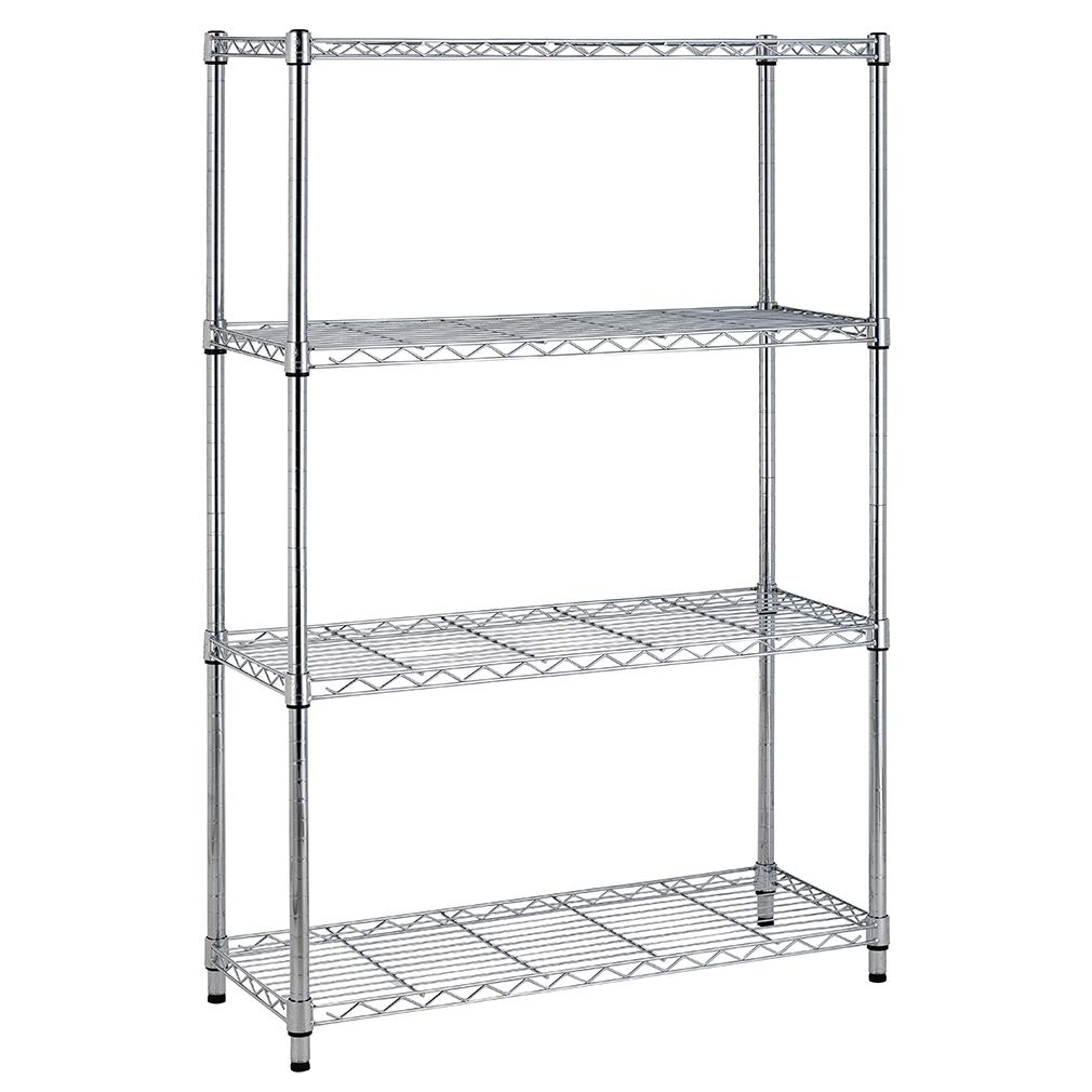 4-Tier Heavy Duty Metal Shelf - Adjustable Steel Rack, 1000 LBS Capacity