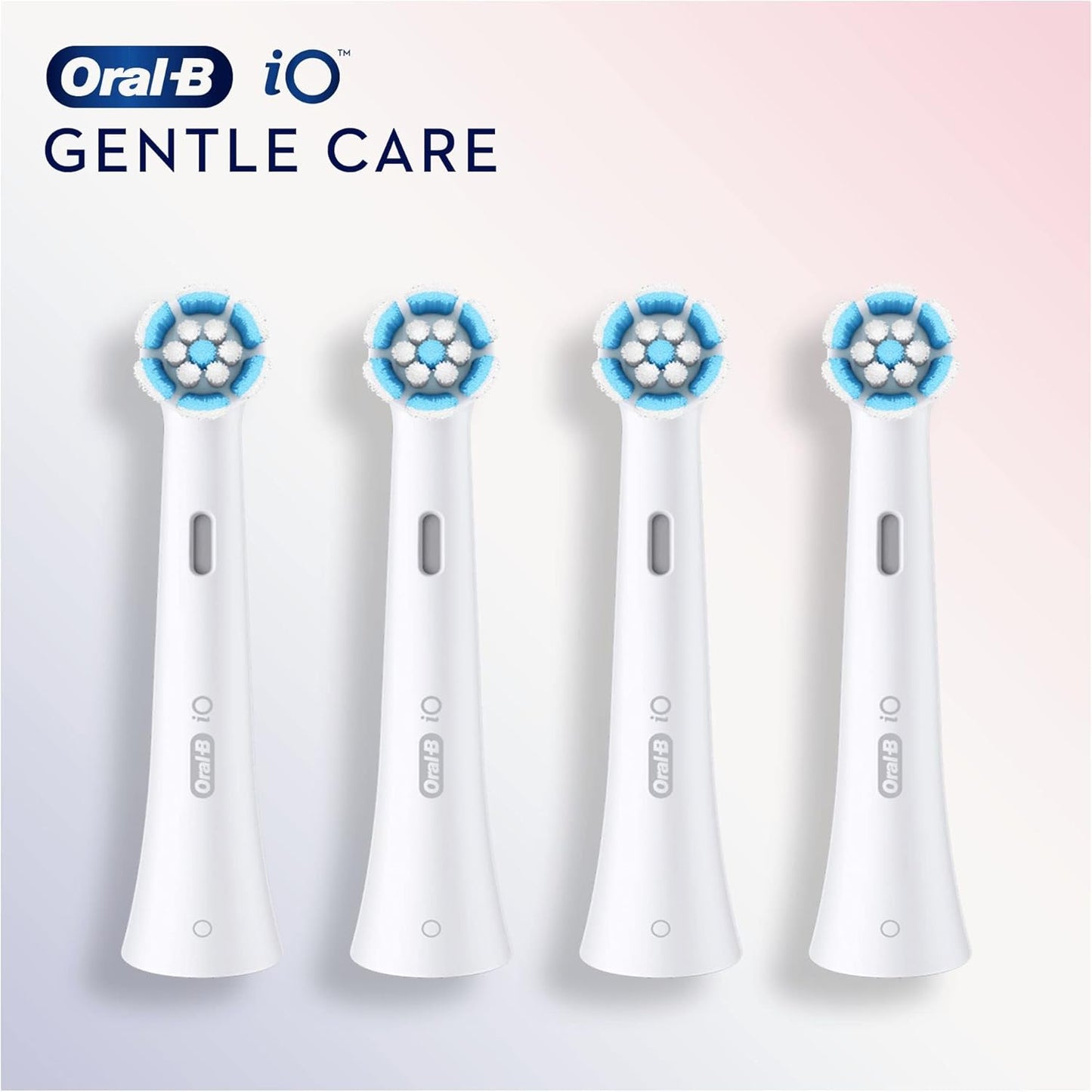 Oral-B iO Gentle Care Toothbrush Heads - Angled Bristles, 4 Pack