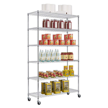 4-Tier Heavy Duty Metal Shelf - Adjustable Steel Rack, 1000 LBS Capacity