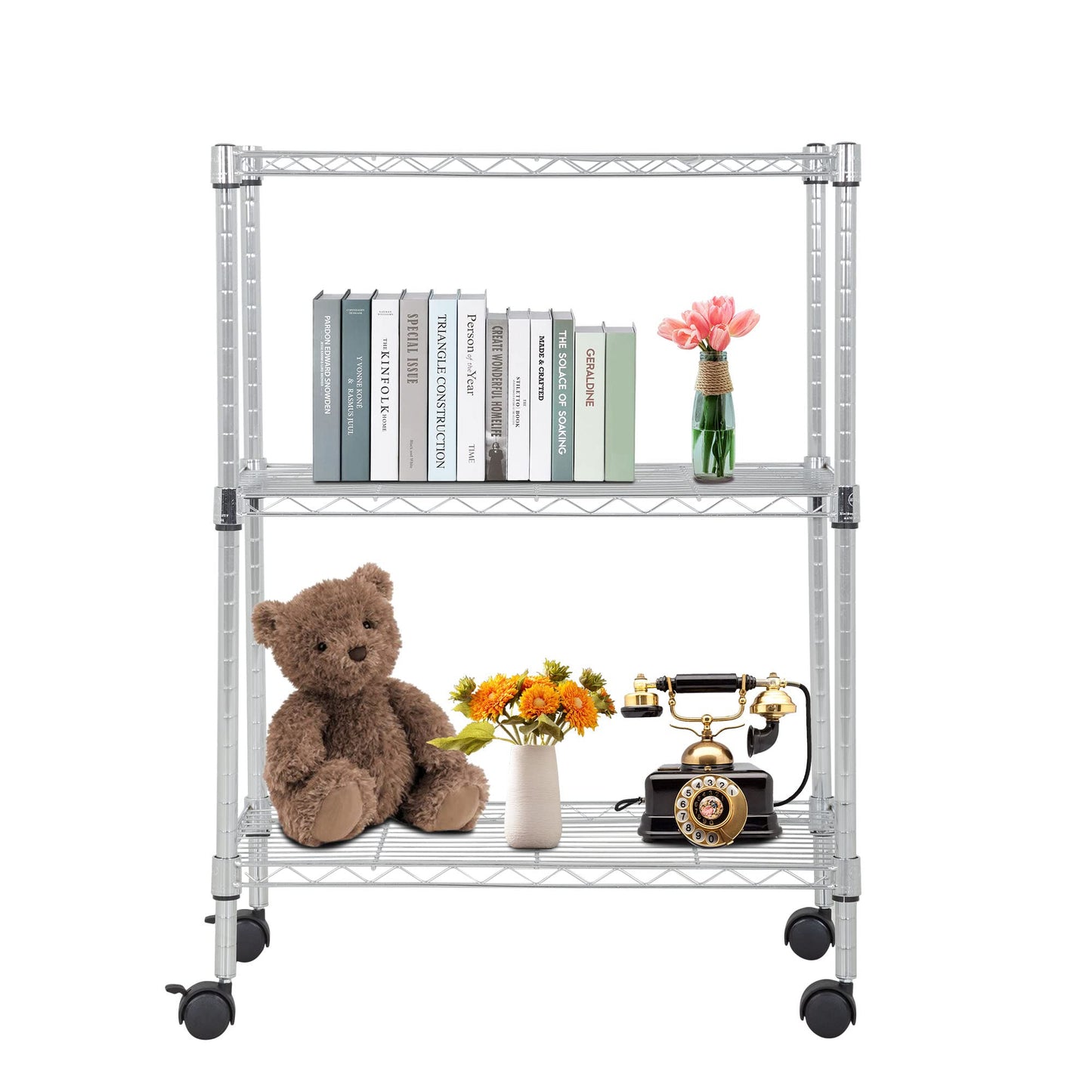 4-Tier Heavy Duty Metal Shelf - Adjustable Steel Rack, 1000 LBS Capacity