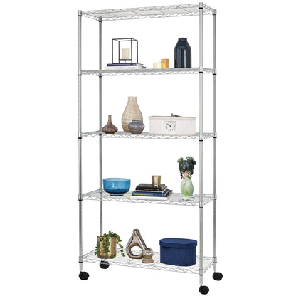 4-Tier Heavy Duty Metal Shelf - Adjustable Steel Rack, 1000 LBS Capacity