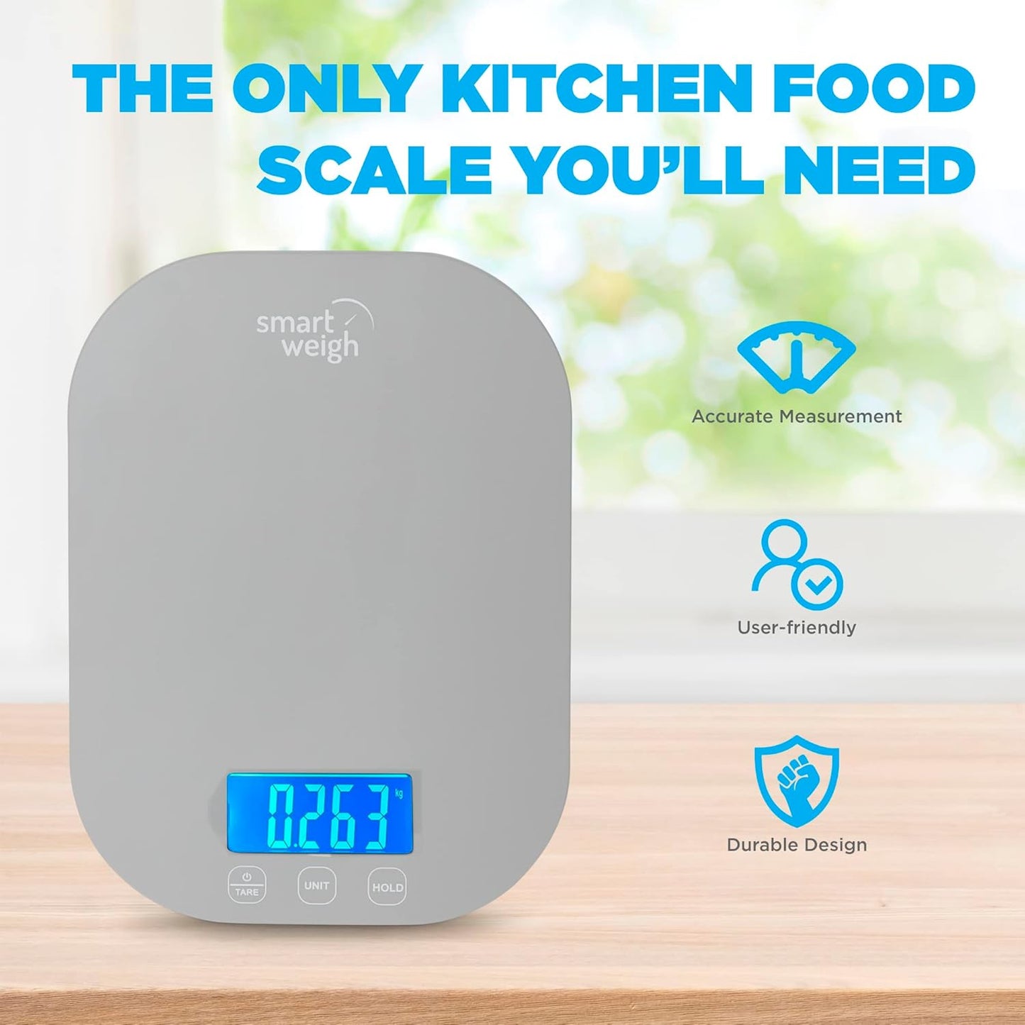 Digital Food Scale - Kitchen Weight Scale for Grams & Ounces, 5 Modes