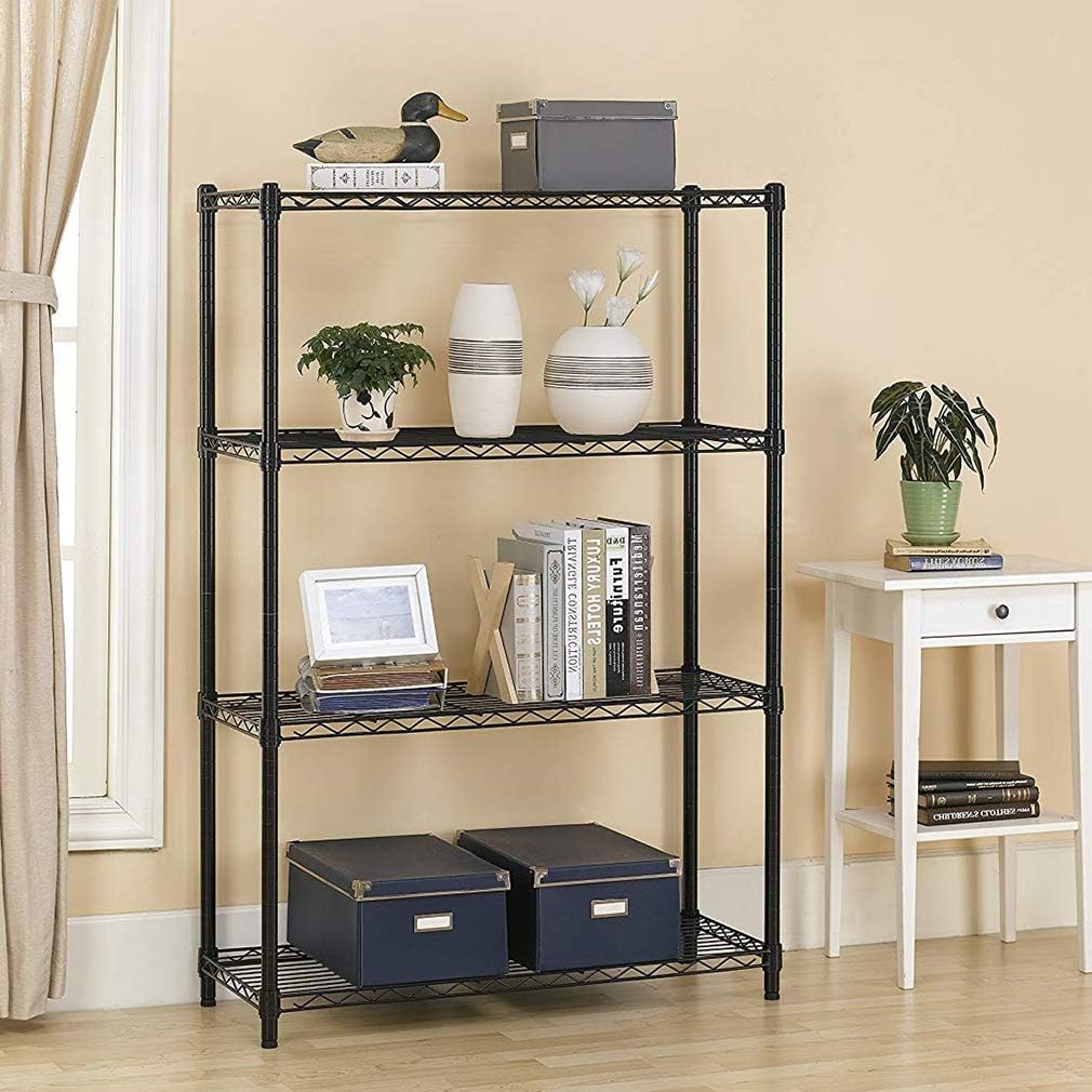 4-Tier Heavy Duty Metal Shelf - Adjustable Steel Rack, 1000 LBS Capacity