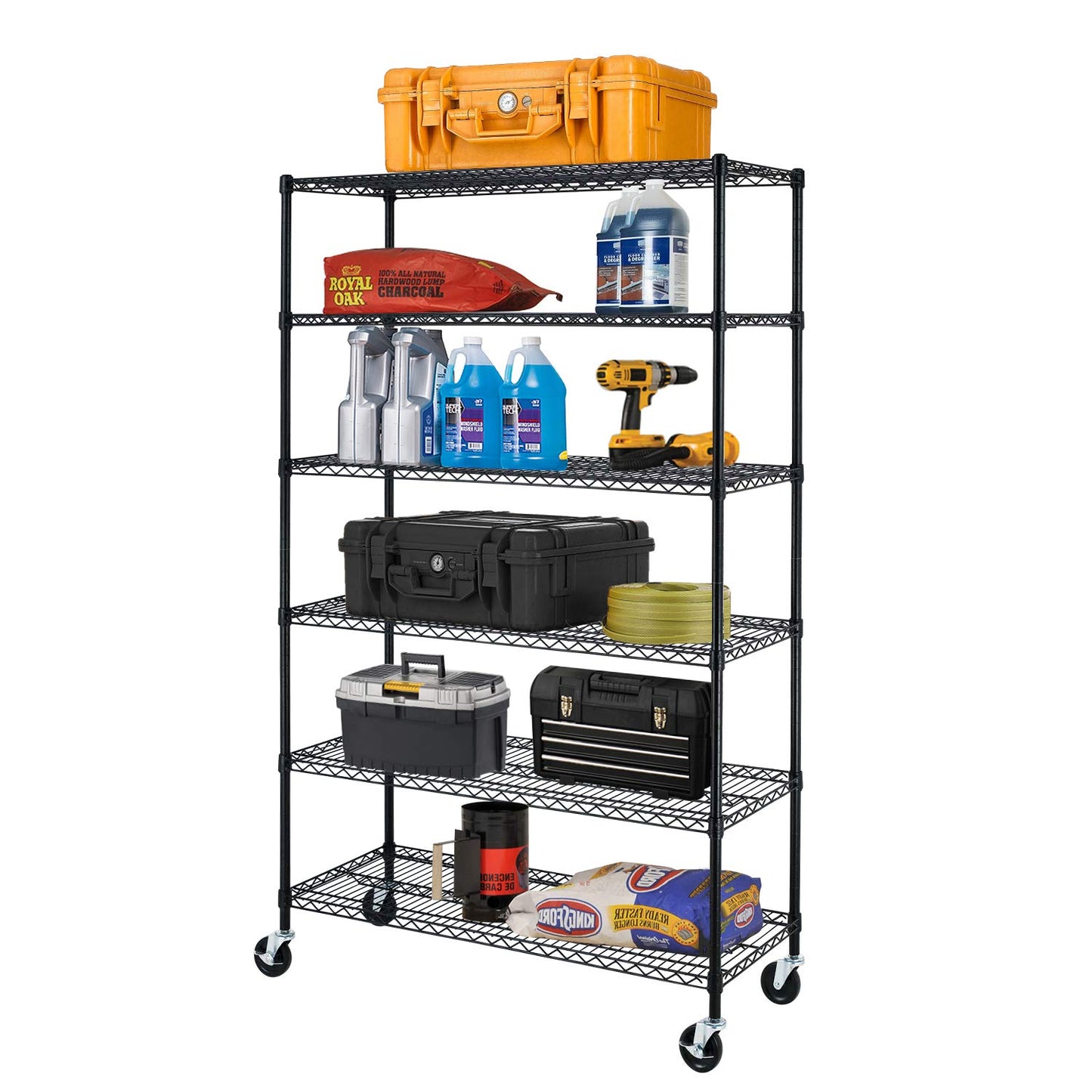 4-Tier Heavy Duty Metal Shelf - Adjustable Steel Rack, 1000 LBS Capacity