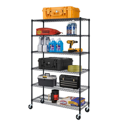 4-Tier Heavy Duty Metal Shelf - Adjustable Steel Rack, 1000 LBS Capacity