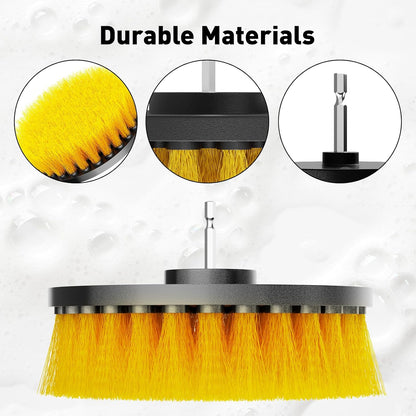 4-Pack Drill Brush Set - Power Scrubber for Grout, Floor, Tile & More