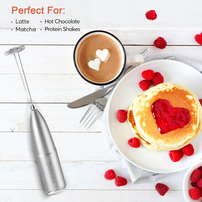 Hand Mixer Milk Frother - Dutewo Electric Whisk for Lattes, Cappuccino & More