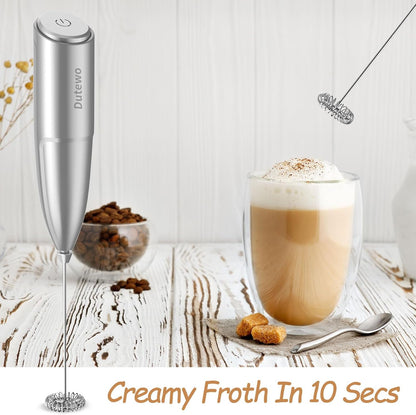 Hand Mixer Milk Frother - Dutewo Electric Whisk for Lattes, Cappuccino & More