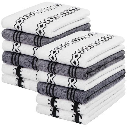 12-Pack Microfiber Cleaning Cloths - Assorted Colors, 11.5"x11.5"