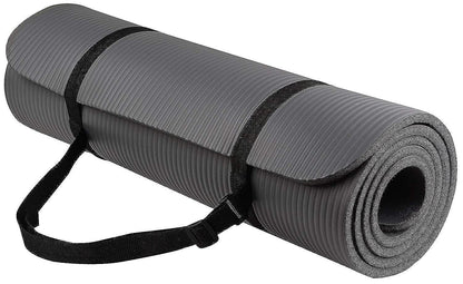 1/2-Inch Extra Thick High-Density Yoga Mat - All-Purpose, Anti-Tear with Carrying Strap & Blocks