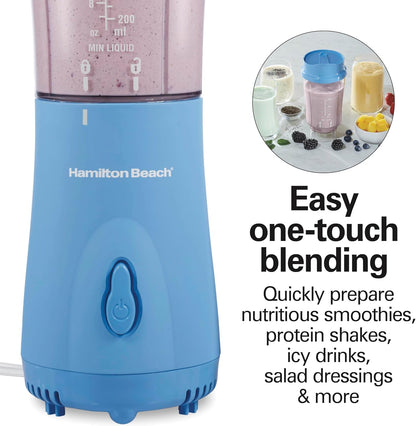 Beach Portable Blender for Shakes & Smoothies - 14 Oz BPA-Free Cup, Blue