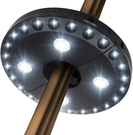 Cordless Patio Umbrella Light - 28 LEDs, 3 Brightness Modes, Battery Operated