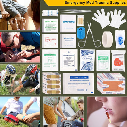 200-in-1 Survival Kit: First Aid & Tactical Gear for Camping & Emergency