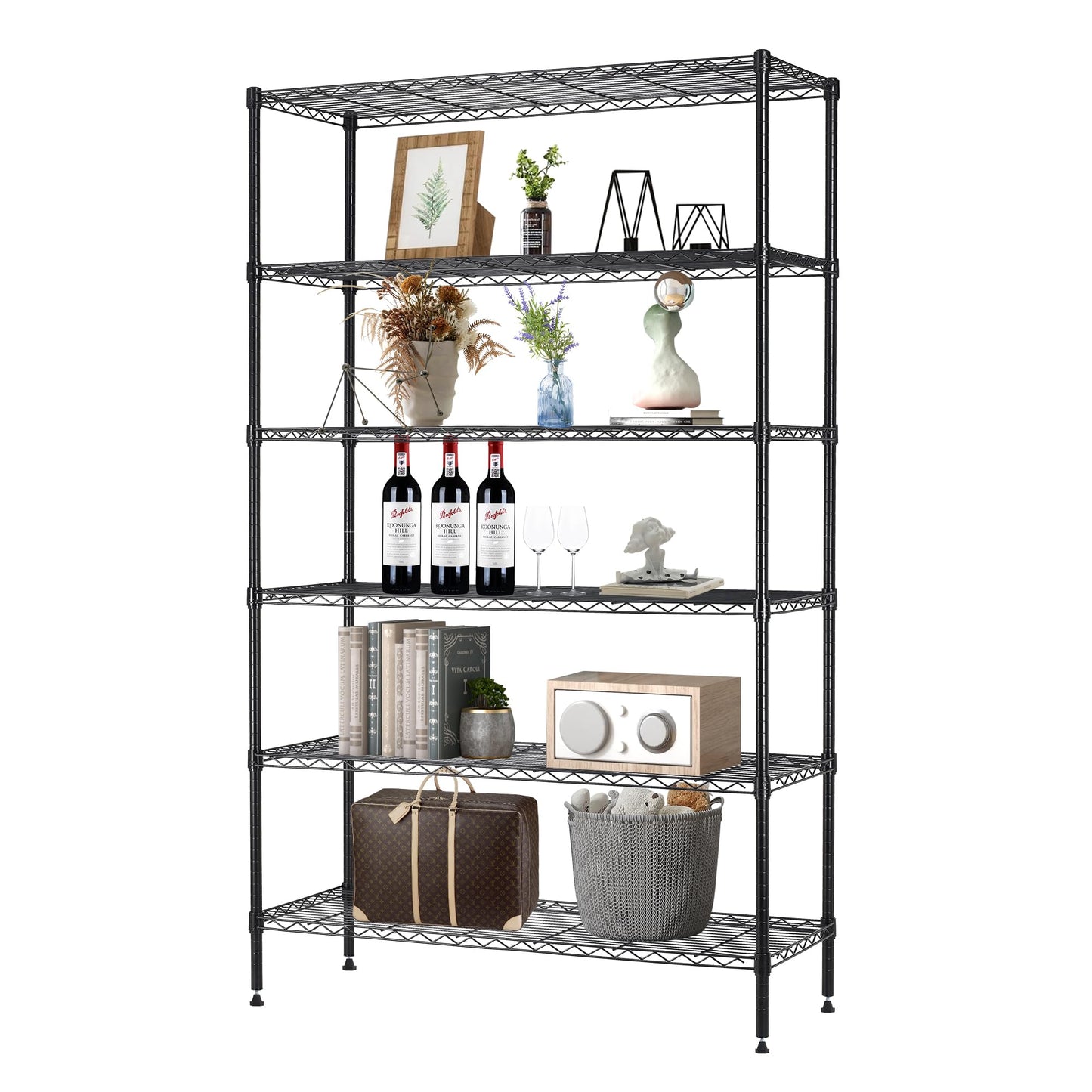 4-Tier Heavy Duty Metal Shelf - Adjustable Steel Rack, 1000 LBS Capacity