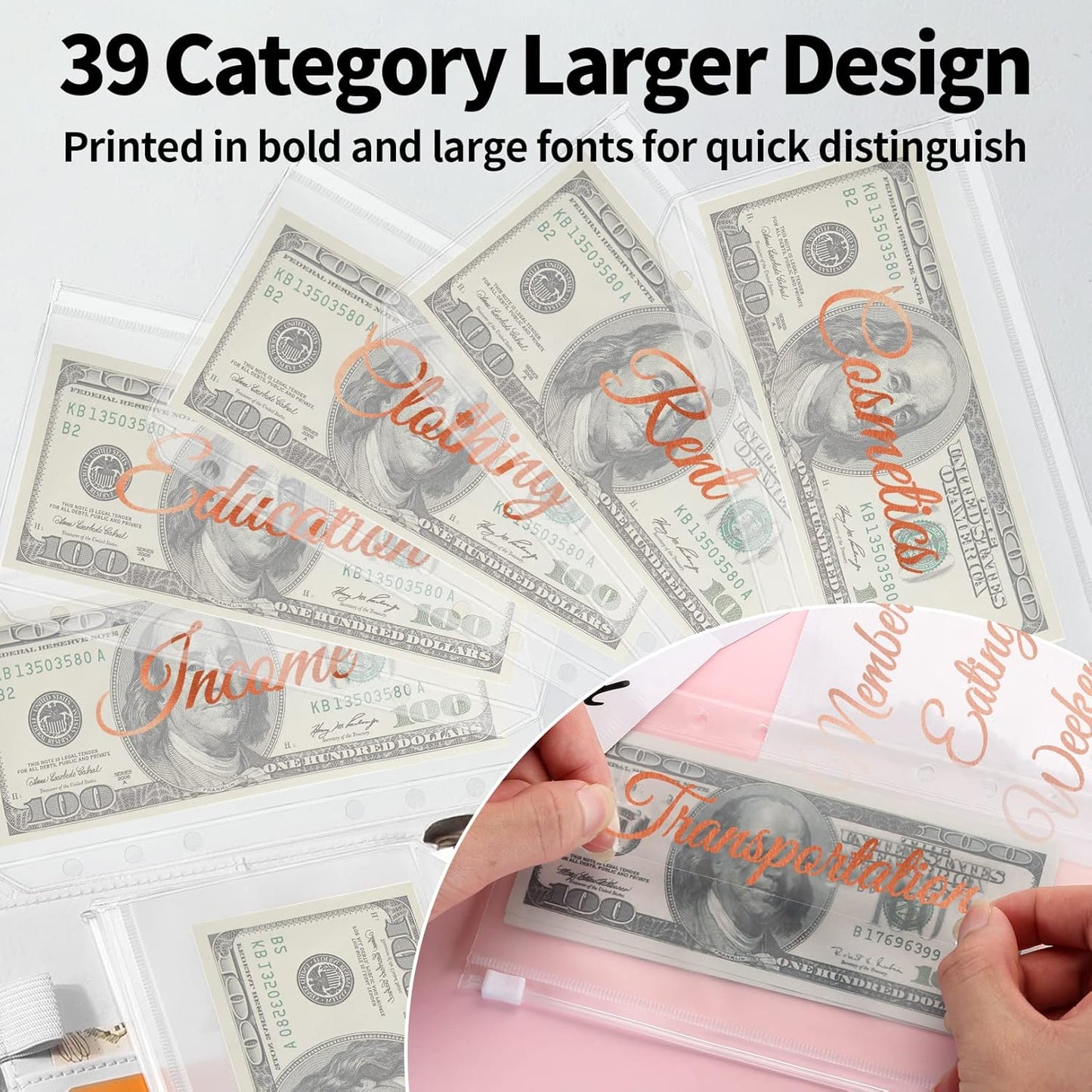 Budget Binder with Cash Envelopes - A6 Money Organizer & Stickers