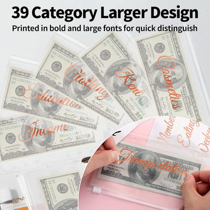 Budget Binder with Cash Envelopes - A6 Money Organizer & Stickers