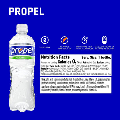 Propel Kiwi Strawberry Zero Calorie Sports Water - 16.9 Fl Oz (12 Pack)