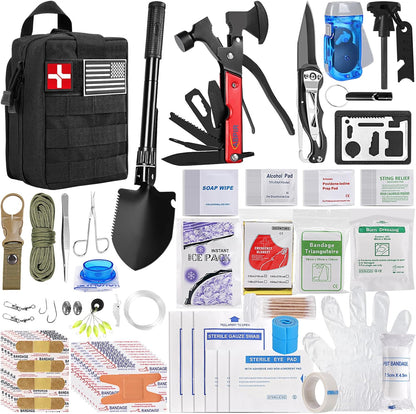 200-in-1 Survival Kit: First Aid & Tactical Gear for Camping & Emergency